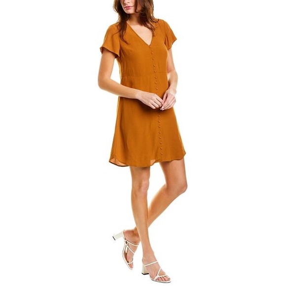 Madewell Dresses & Skirts - NWT Madewell V-Neck Button-Front Dress Rust Small